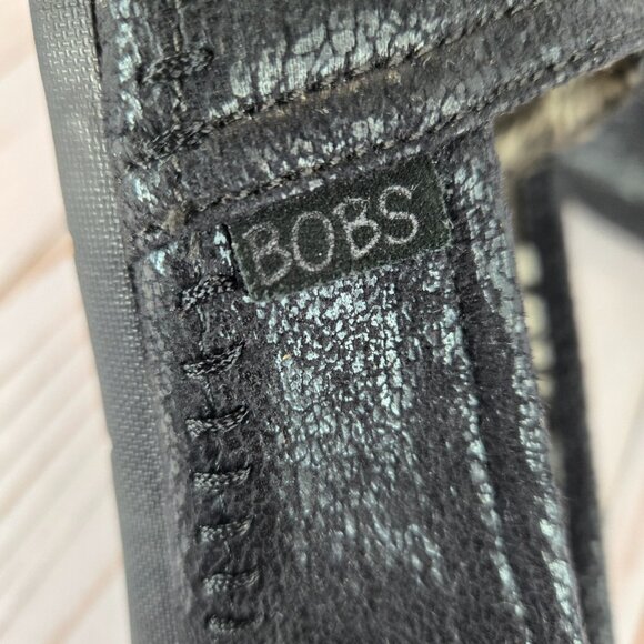 BOBS From Skechers Women's Luxe Rain Dance Black Slip On Flats Size 11 in Black - Picture 8 of 14